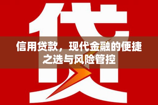 四子王旗信用贷款，现代金融的便捷之选与风险管控