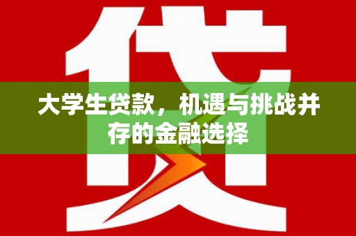 四子王旗大学生贷款，机遇与挑战并存的金融选择