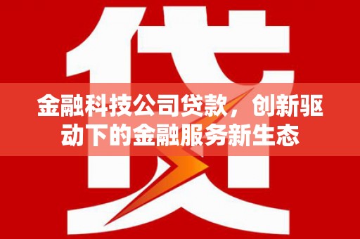 四子王旗金融科技公司贷款，创新驱动下的金融服务新生态