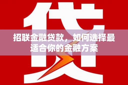 四子王旗招联金融贷款，如何选择最适合你的金融方案