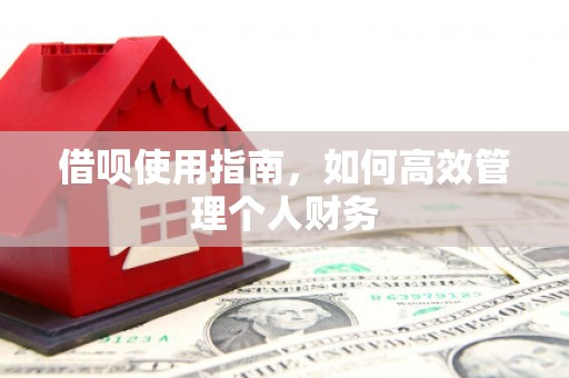 四子王旗借呗使用指南，如何高效管理个人财务