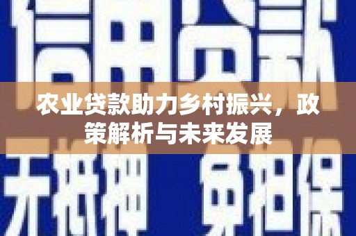 四子王旗农业贷款助力乡村振兴，政策解析与未来发展