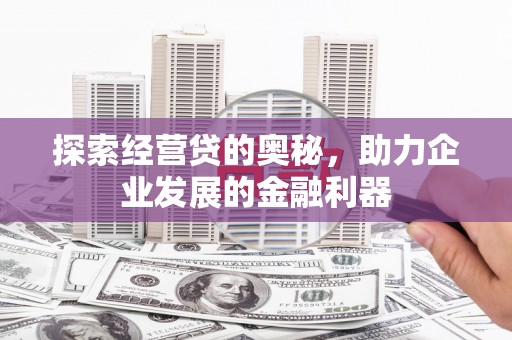 四子王旗探索经营贷的奥秘，助力企业发展的金融利器