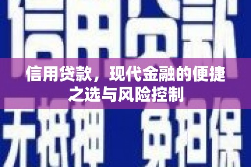 四子王旗信用贷款，现代金融的便捷之选与风险控制