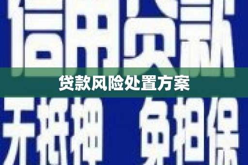 四子王旗贷款风险处置方案