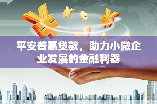 四子王旗平安普惠贷款，助力小微企业发展的金融利器