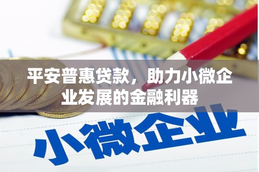 四子王旗平安普惠贷款，助力小微企业发展的金融利器