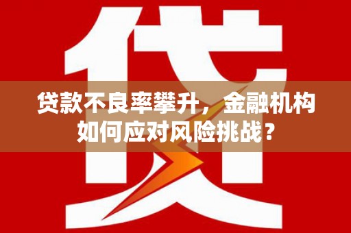 四子王旗贷款不良率攀升，金融机构如何应对风险挑战？