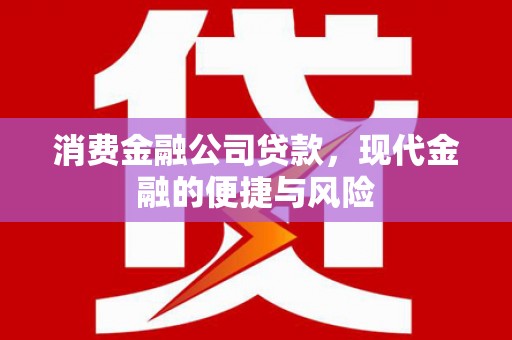 四子王旗消费金融公司贷款，现代金融的便捷与风险