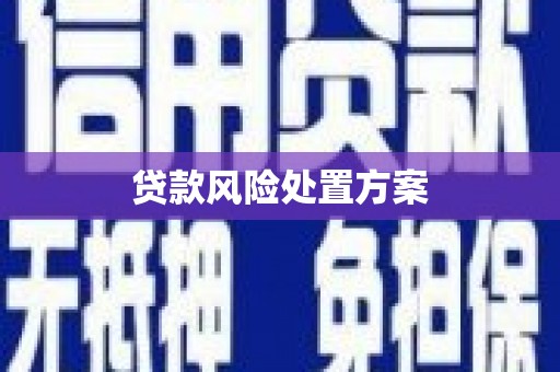 四子王旗贷款风险处置方案