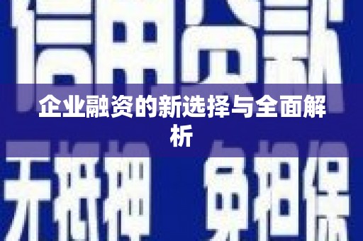 四子王旗企业融资的新选择与全面解析