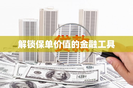 四子王旗解锁保单价值的金融工具